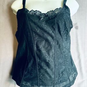 New York & Company Black Lace Camisole